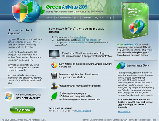 Green Antivirus 2009 removal