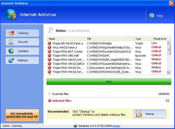 Internet Antivirus Pro removal
