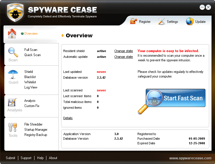 Spyware Cease software