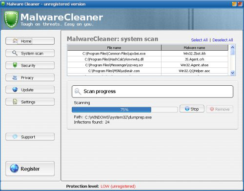 Malware Cleaner removal