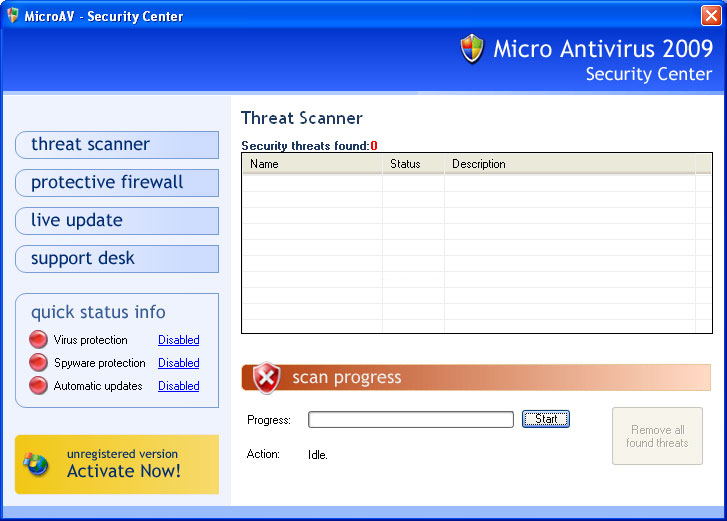 Micro Antivirus 2009 removal