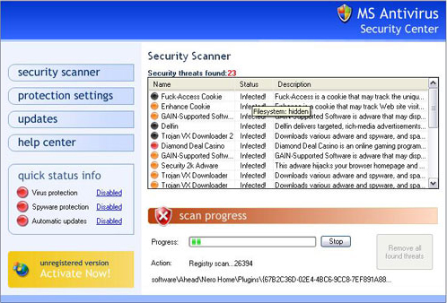 MS Antivirus 2008 removal