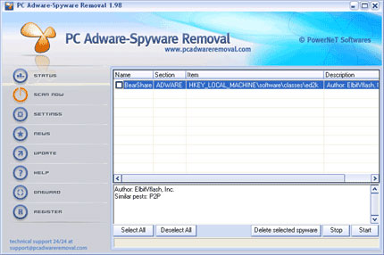 PC AdWare SpyWare Removal software