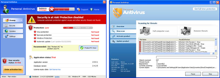 Personal Antivirus removal