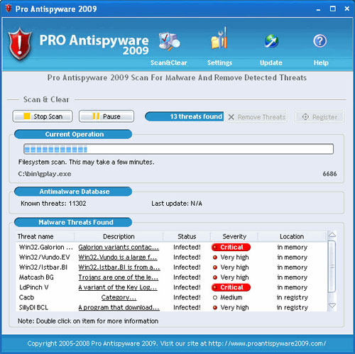 Pro Antispyware 2009 removal