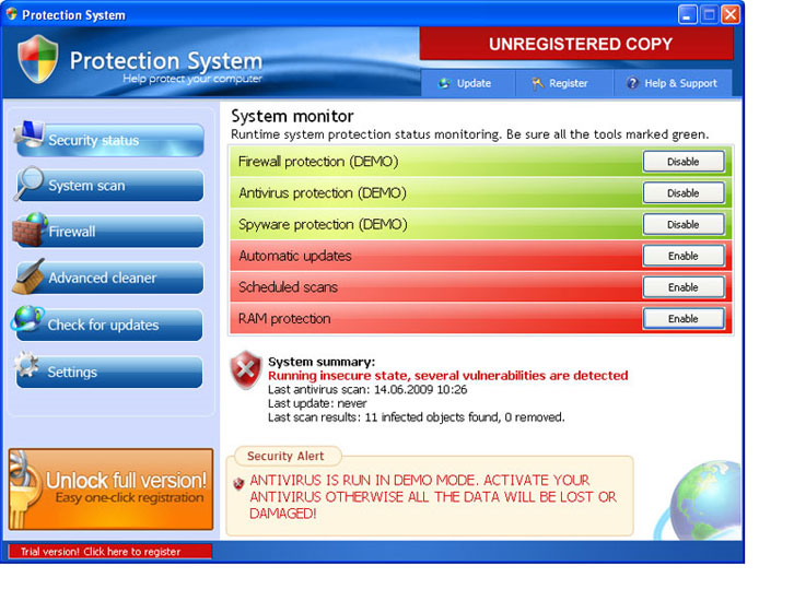 Protection System removal
