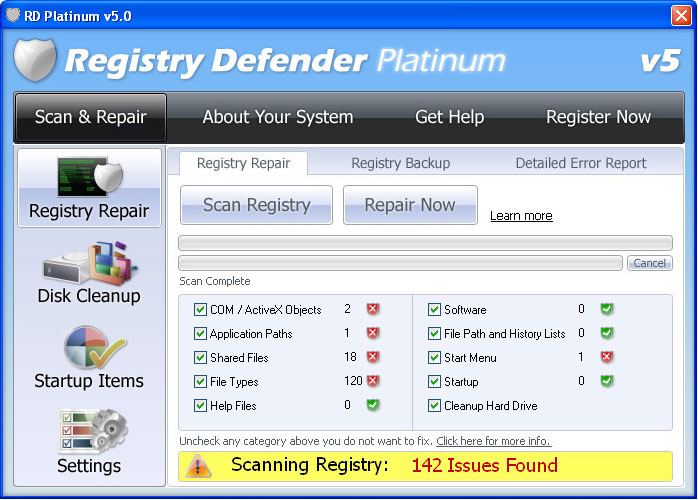 Registry Defender Platinum removal