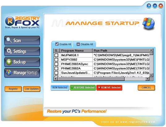 Registry Fox removal