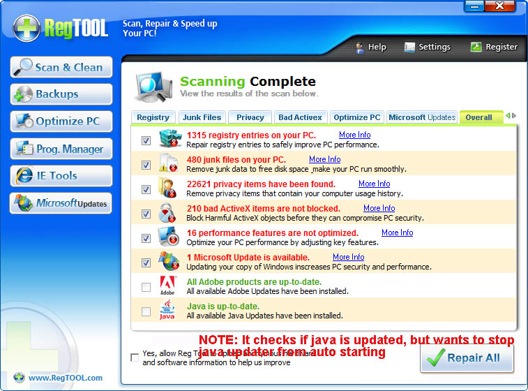 RegTool removal