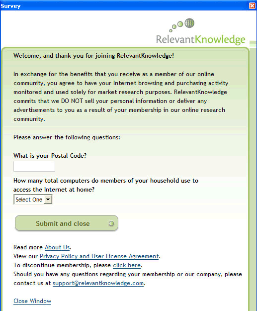 Relevant Knowledge removal