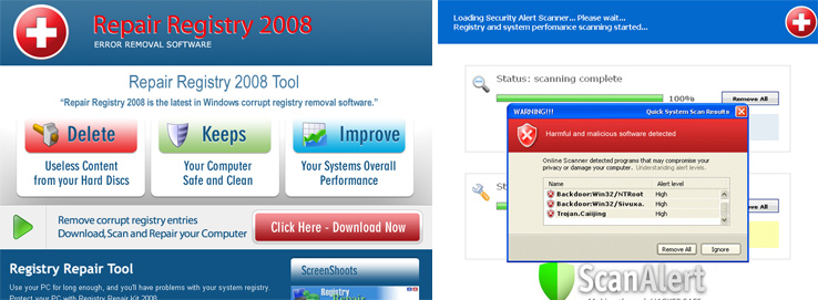 Repair Registry 2008 removal
