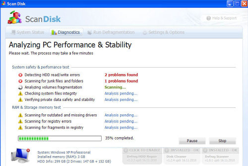 Scan Disk removal