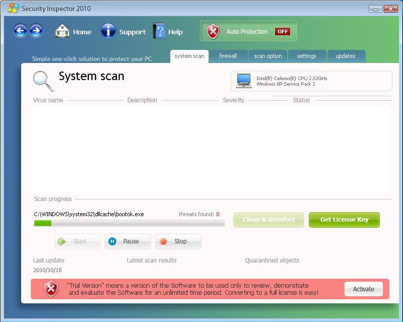 Security Inspector 2010 removal