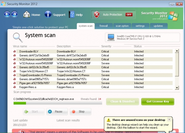 Security Monitor 2012 removal