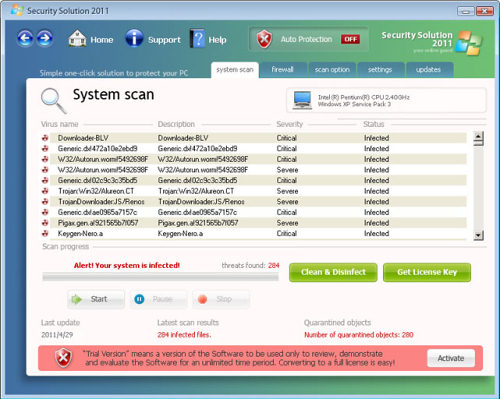 Security Solution 2011 removal