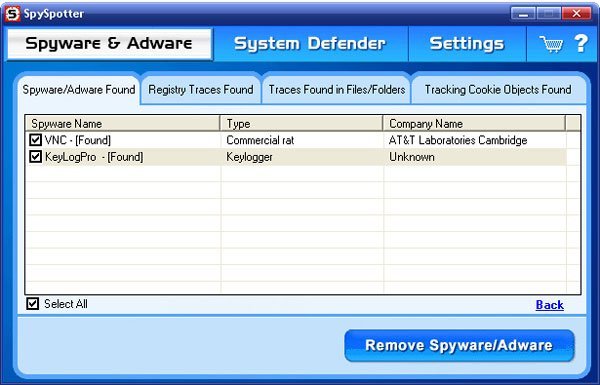 SpySpotter software