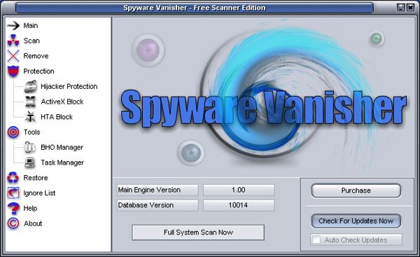 Spyware Vanisher software