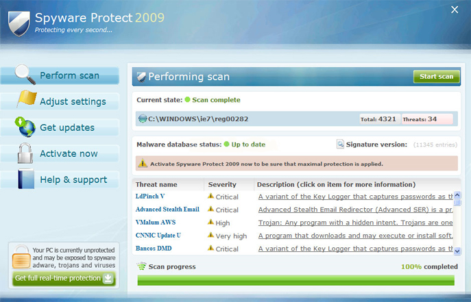 Spyware Protect 2009 removal