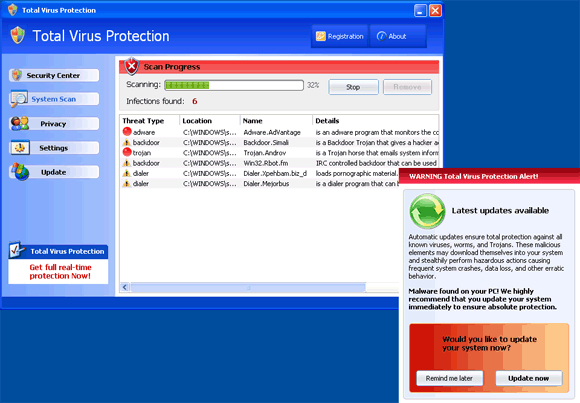 Total Virus Protection removal