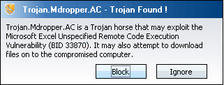 Trojan.Mdropper.AC - Trojan Found popup removal