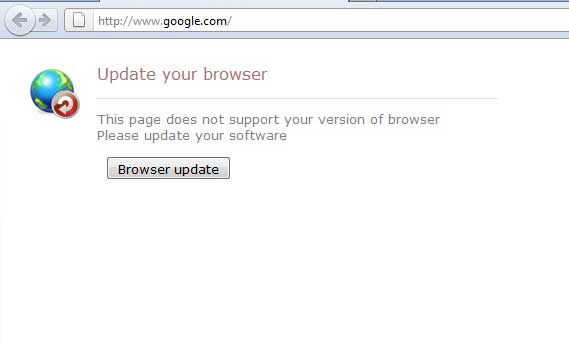 Update your browser removal