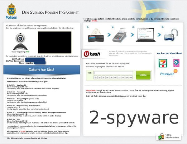 Den Svenska Polisen It-sakerhet Ukash snapshot