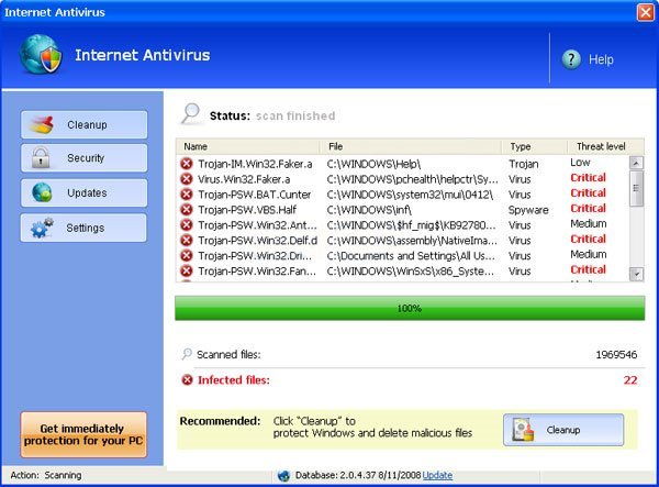 Internet Antivirus Pro snapshot Internet Antivirus Pro snapshot