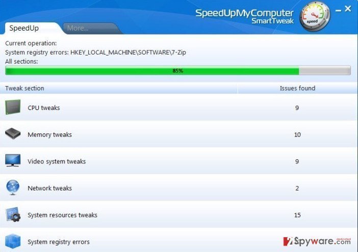 SpeedUpMyComputer snapshot SpeedUpMyComputer snapshot