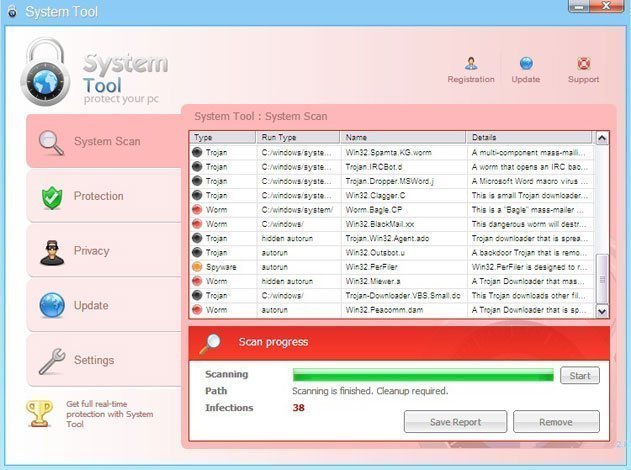 System Tool snapshot System Tool snapshot