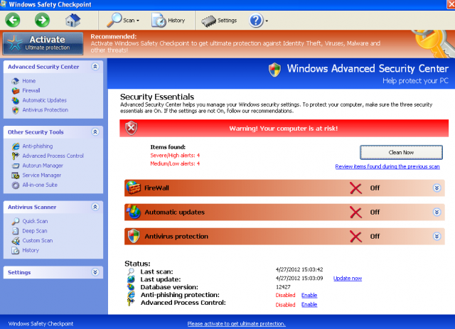 Windows Safety Checkpoint snapshot Windows Safety Checkpoint snapshot