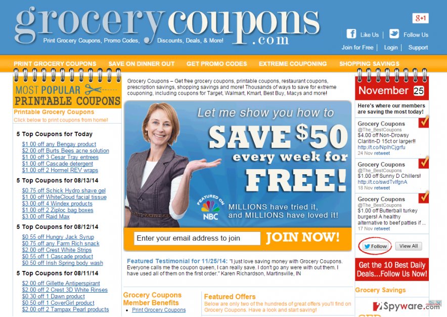 Ads by Grocery Coupons snapshot Ads by Grocery Coupons snapshot