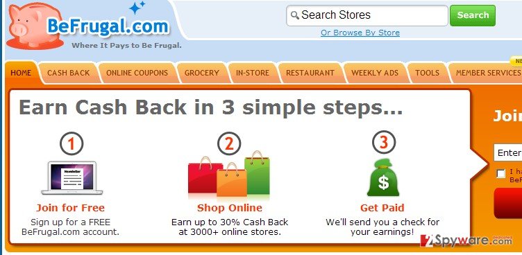 BeFrugal Toolbar snapshot BeFrugal Toolbar snapshot