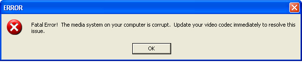 "Fatal Error!" Pop up "Fatal Error!" Pop up