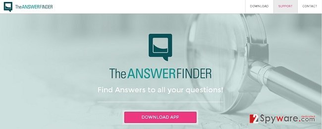 TheAnswerFinder virus snapshot TheAnswerFinder virus snapshot