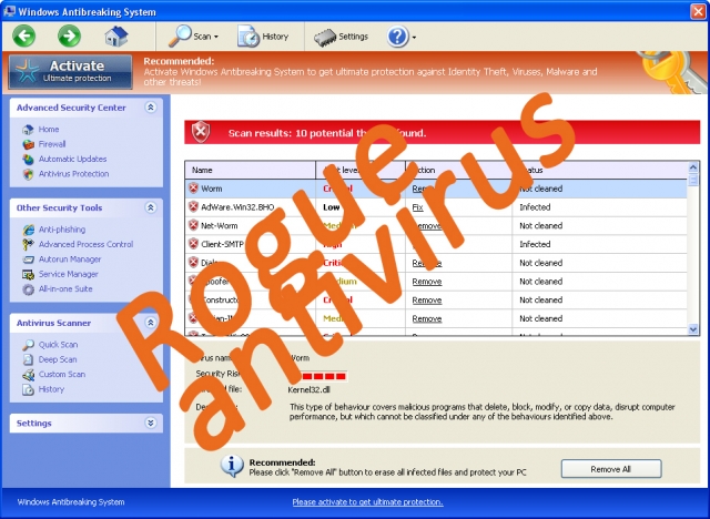 Windows Antibreaking System Windows Antibreaking System