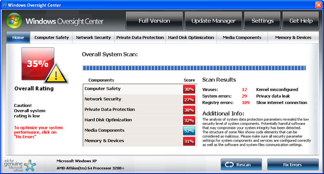 Windows Oversight Center Windows Oversight Center
