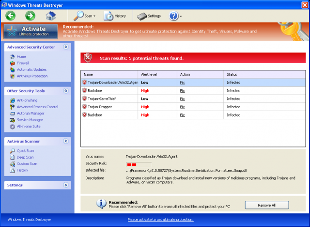 Windows Threats Destroyer Windows Threats Destroyer
