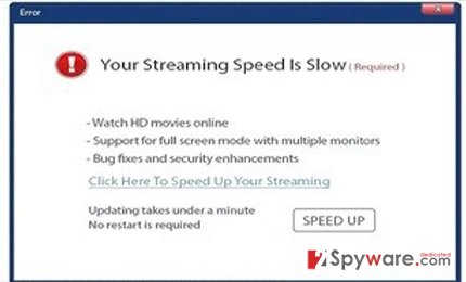 “Your Streaming Speed Is Slow” virus snapshot “Your Streaming Speed Is Slow” virus snapshot