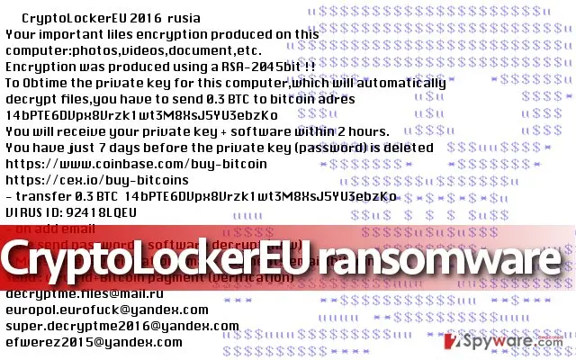 CryptoLockerEU ransomware virus: cryptolockereu virus
