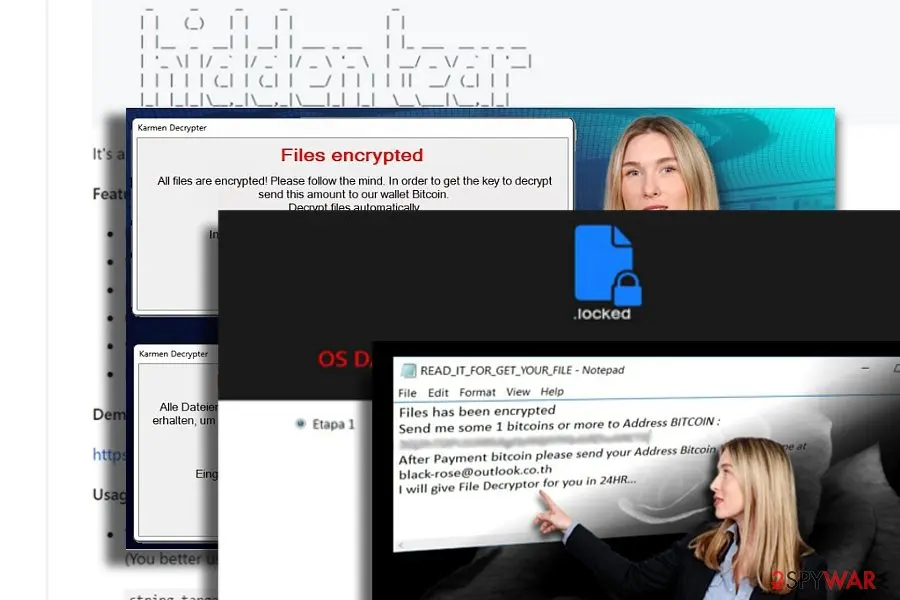 Screenshot of HiddenTear: virus