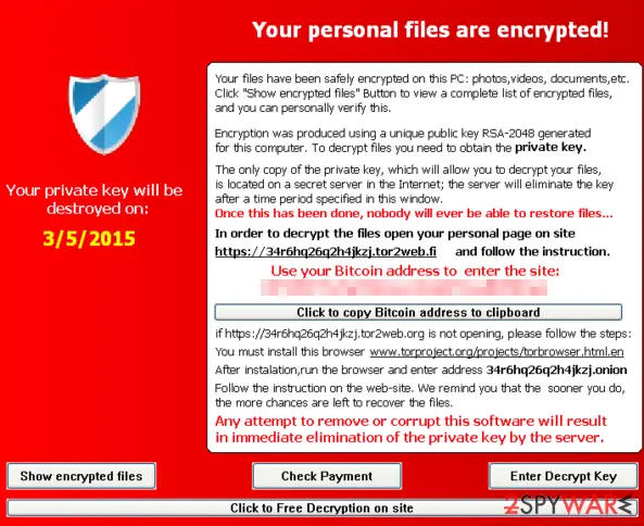 TeslaCrypt 2.0: teslacrypt 2 0 ransomware warning