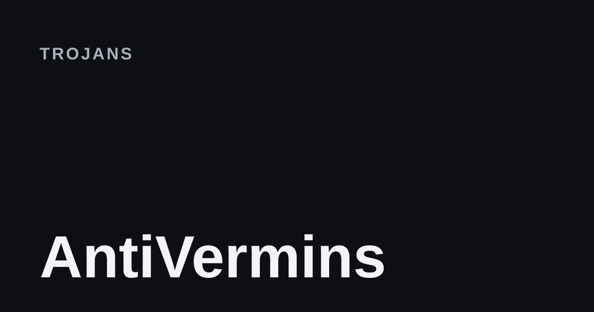 AntiVermins removal guide cover