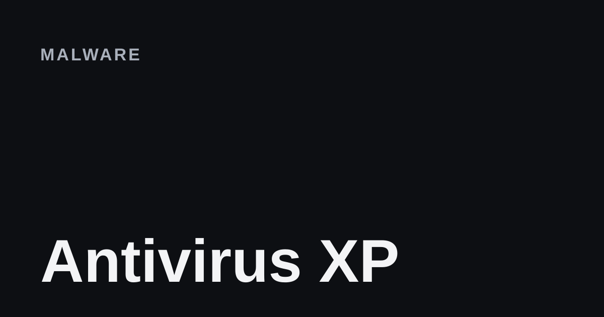Antivirus XP removal guide cover