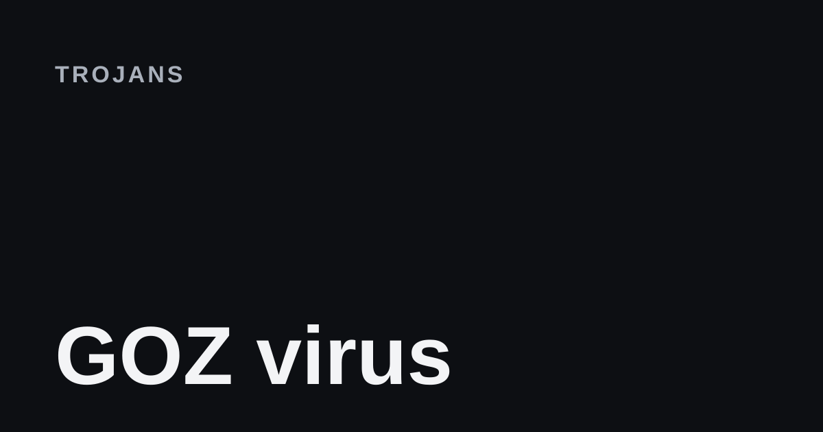 GOZ virus removal guide cover