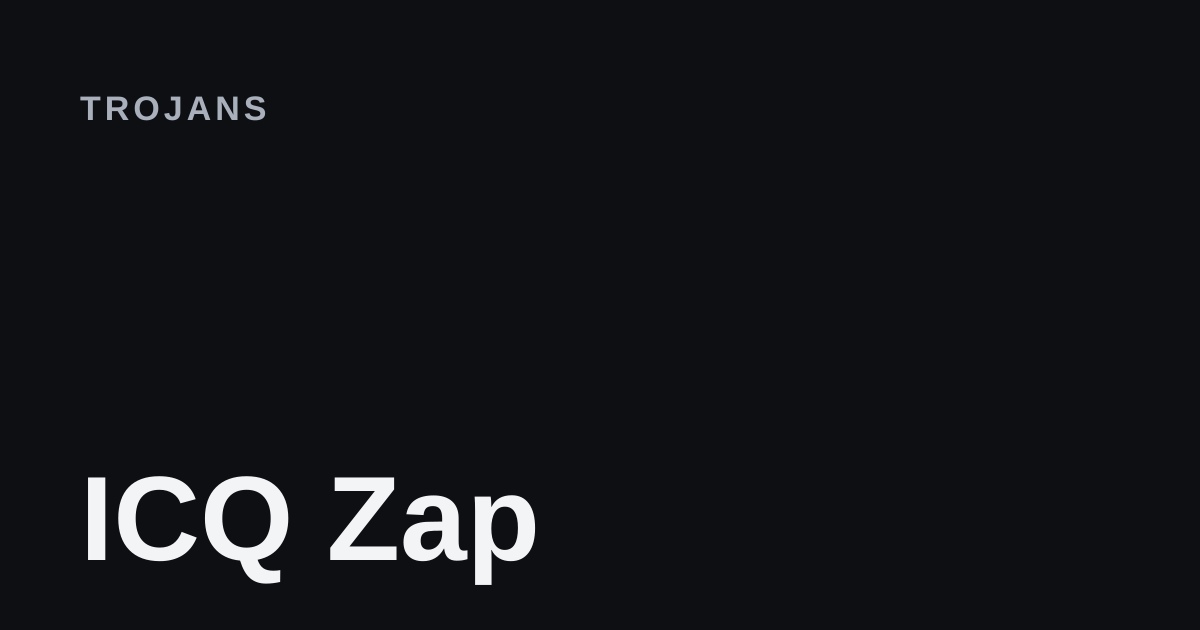 ICQ Zap removal guide cover