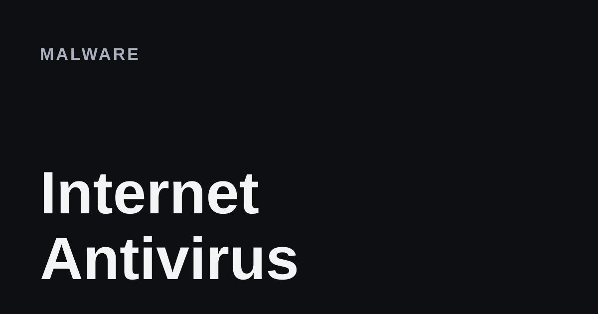 Internet Antivirus removal guide cover