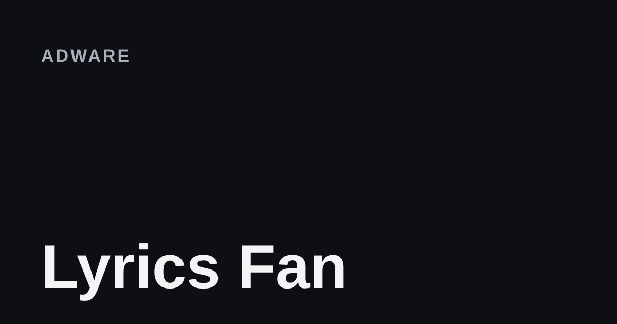 Lyrics Fan removal guide cover