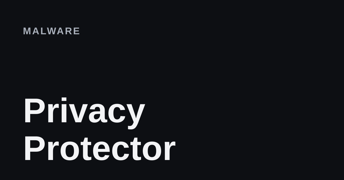 Privacy Protector removal guide cover