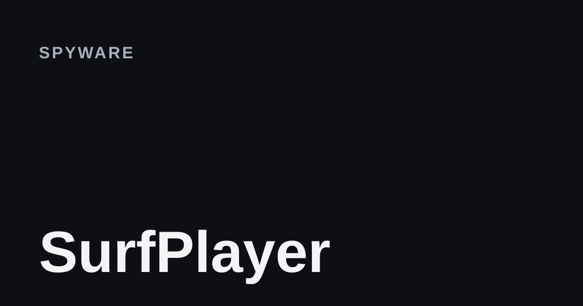 SurfPlayer removal guide cover
