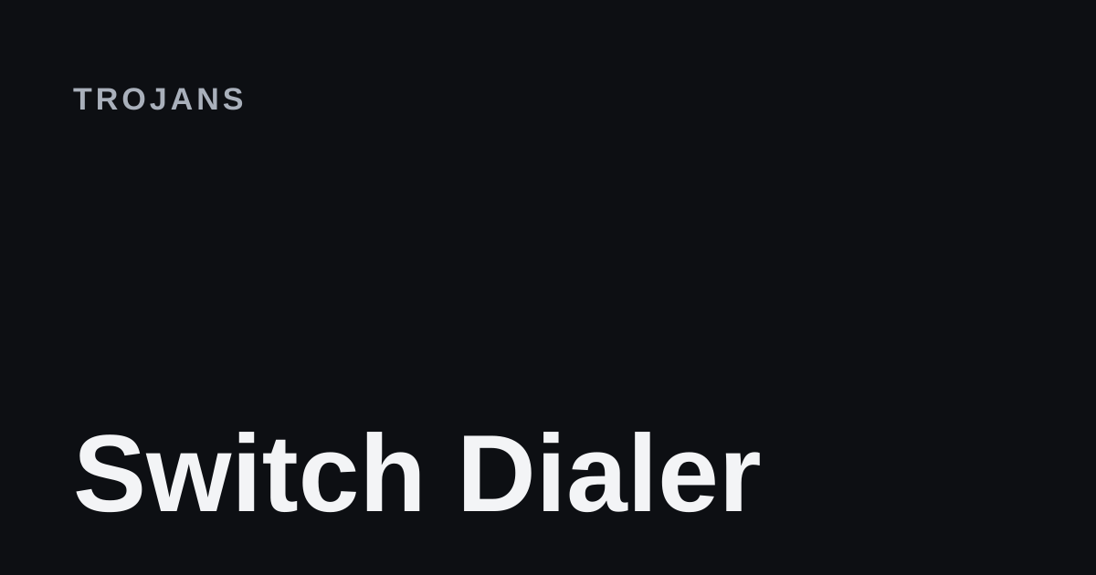 Switch Dialer removal guide cover